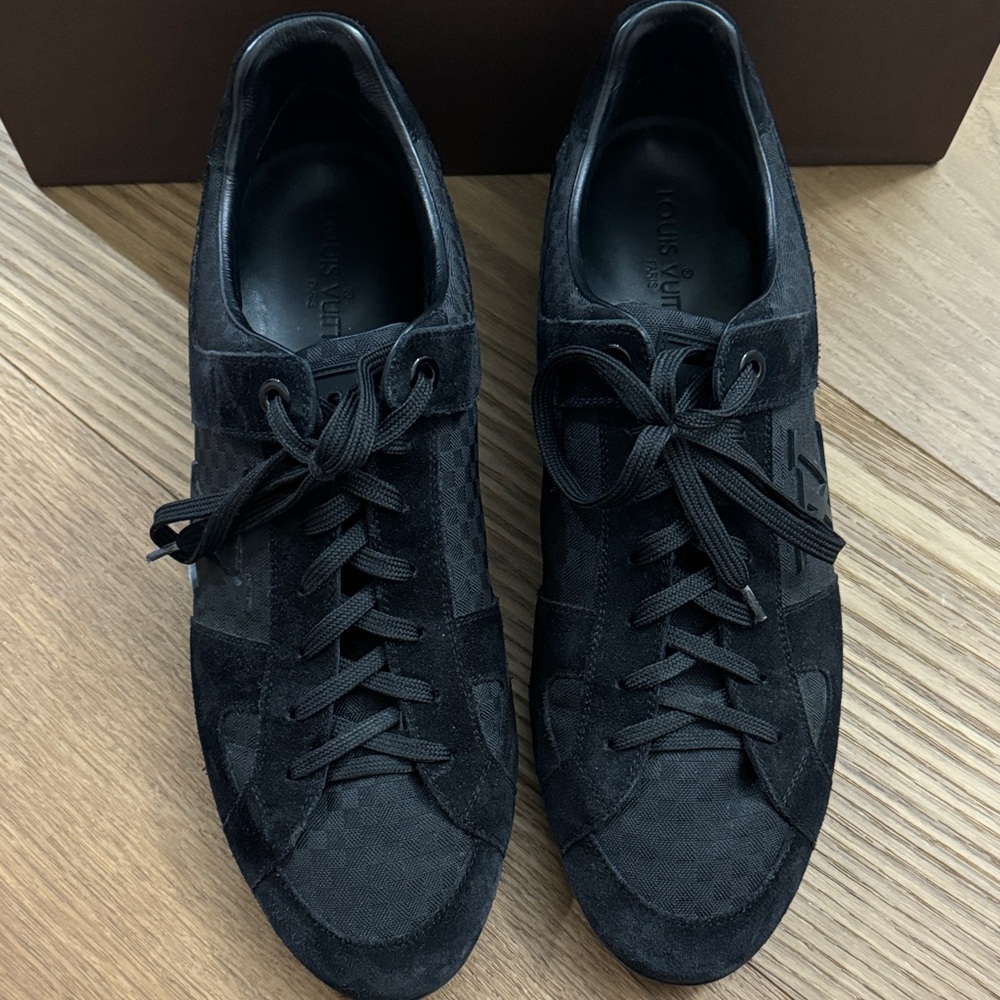 Louis Vuitton Men's Black Designer Sneakers